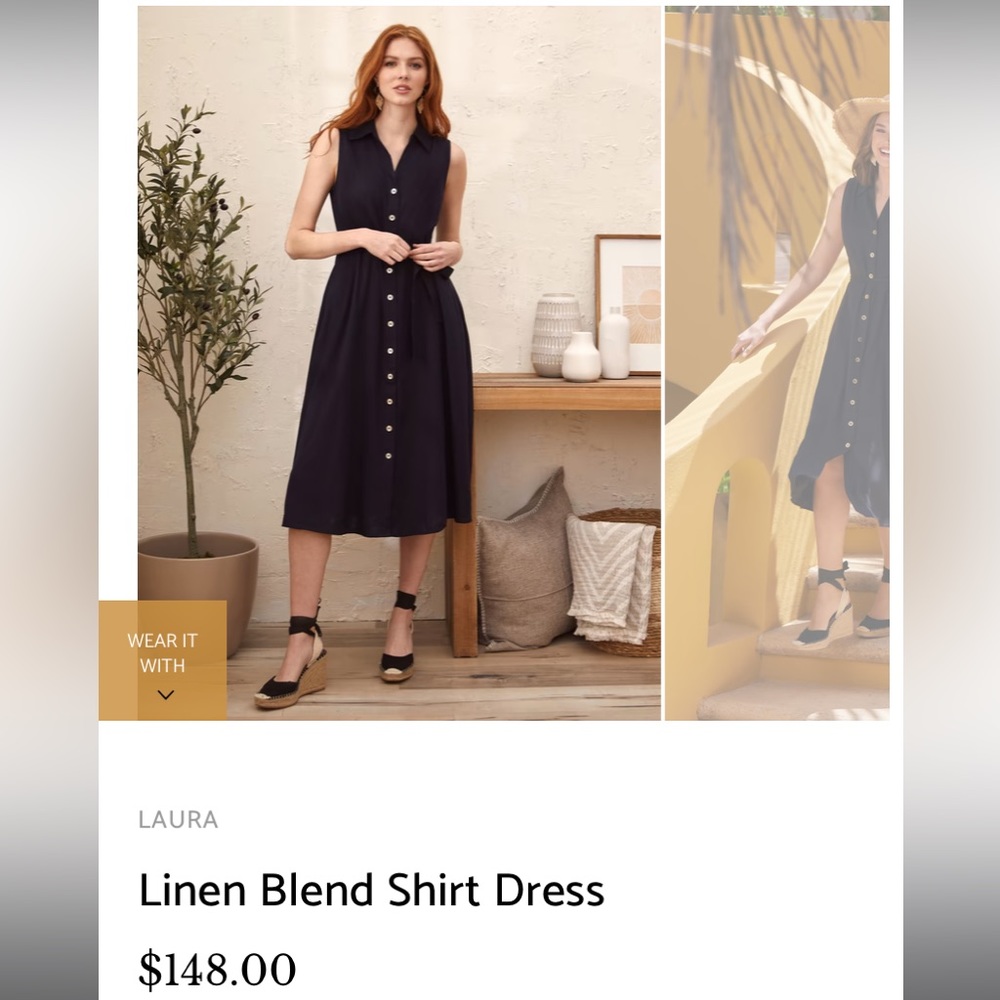 Laura Linen Shirt Dress